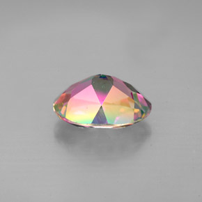 Topázio místico multicolorido natural 2,11ct, corte oval, VVS-VS