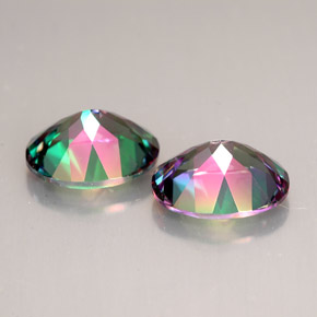 Pedras preciosas de topázio místico multicolorido natural de  ct, corte oval, VVS