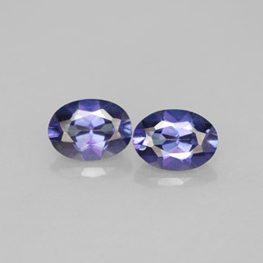 Pedras preciosas de topázio místico violeta natural de  ct, corte oval, VVS-VS