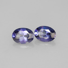 Pedras preciosas de topázio místico violeta natural de  ct, corte oval, VVS-VS