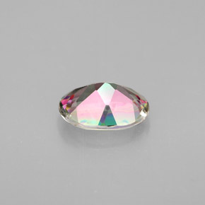 Topázio místico arco-íris premium natural 1,39ct, corte oval, VS