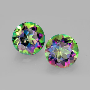 Pedras preciosas de Topázio Místico Top Rainbow natural de  ct, Corte Redondo, VVS-VS