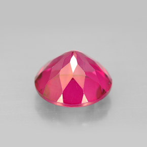 Topázio místico vermelho natural 4,63ct, corte redondo, VS