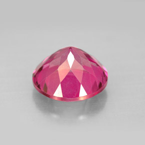 Topázio místico vermelho natural 4,67ct, corte redondo, VS