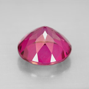 Topázio místico vermelho natural 4,68ct, corte redondo, VS