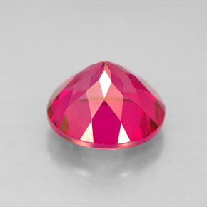Topázio místico vermelho natural 4,69ct, corte redondo, VS