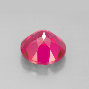 Topázio místico vermelho natural 4,73ct, corte redondo, VS
