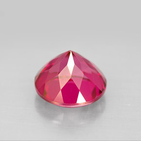 Topázio místico vermelho natural 4,90ct, corte redondo, VS