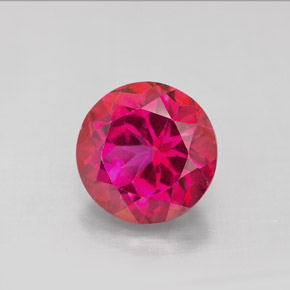 Topázio místico vermelho natural 4,50ct, corte redondo, VS
