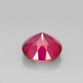 Topázio místico vermelho natural 4,59ct, corte redondo, VS