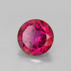 Topázio místico vermelho natural 4,50ct, corte redondo, VS