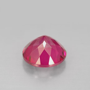 Topázio místico vermelho natural 4,60ct, corte redondo, VS