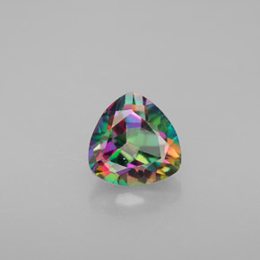 Topázio místico multicolorido natural 1,51ct, trillion, VVS-VS