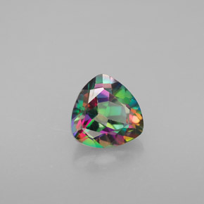 Topázio místico multicolorido natural 1,51ct, trillion, VVS-VS