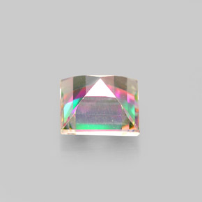 Topázio místico multicolorido natural 2,12ct, quadrado, VS
