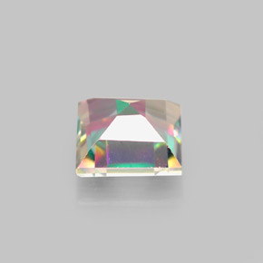 Topázio místico multicolorido natural 2,13ct, quadrado, VS