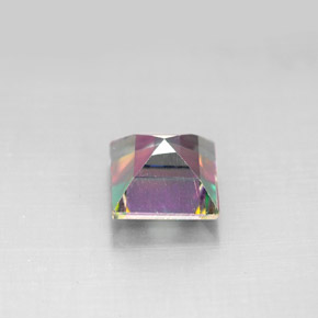 Topázio místico multicolorido natural 2,17ct, quadrado, VS