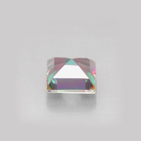 Topázio místico multicolorido natural 2,18ct, quadrado, VS