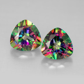 Pedras preciosas de topázio místico multicolorido natural de  ct, trillion, VVS-VS