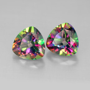 Pedras preciosas de topázio místico multicolorido natural de  ct, trillion, VVS-VS