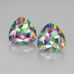 Pedras preciosas de topázio místico multicolorido natural de  ct, trillion, VVS-VS