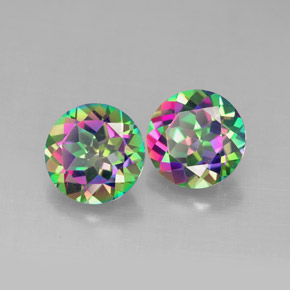 Pedras preciosas de Topázio Místico Top Rainbow natural de  ct, Corte Redondo, VVS-VS