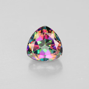 Topázio místico multicolorido natural 1,63ct, trillion, VS