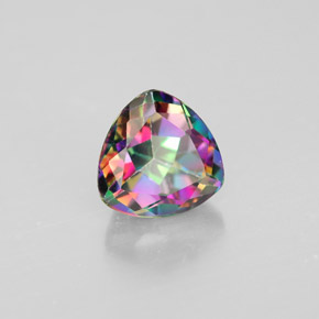 Topázio místico multicolorido natural 1,63ct, trillion, VS