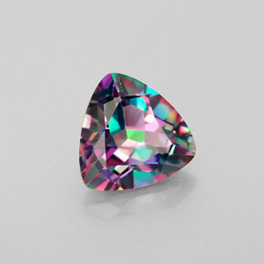 Topázio místico multicolorido natural 2,06ct, trillion, VS