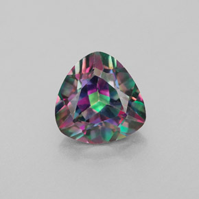 Topázio místico multicolorido natural 2,32ct, trillion, VS