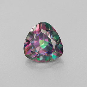 Topázio místico multicolorido natural 2,32ct, trillion, VS