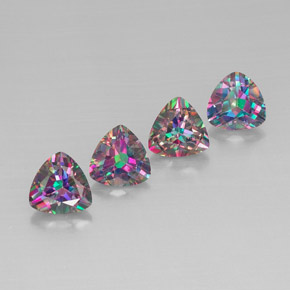 Pedras preciosas de topázio místico multicolorido natural de  ct, trillion, VVS-VS