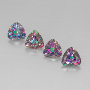 Pedras preciosas de topázio místico multicolorido natural de  ct, trillion, VVS-VS