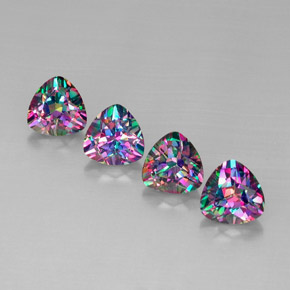 Pedras preciosas de topázio místico multicolorido natural de  ct, trillion, VVS-VS