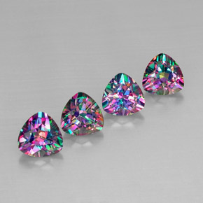 Pedras preciosas de topázio místico multicolorido natural de  ct, trillion, VVS-VS