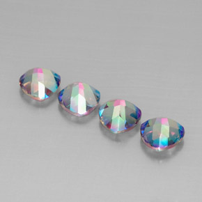 Pedras preciosas de topázio místico multicolorido natural de  ct, trillion, VVS-VS