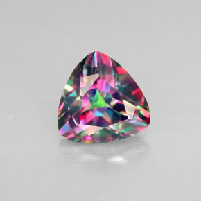 Topázio místico multicolorido natural 2,19ct, trillion, VS