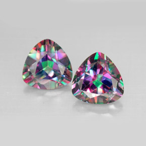 Pedras preciosas de topázio místico multicolorido natural de  ct, trillion, VVS-VS