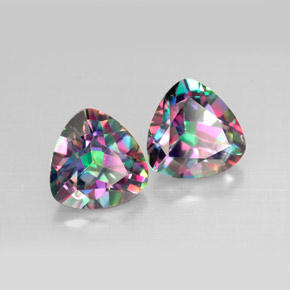 Pedras preciosas de topázio místico multicolorido natural de  ct, trillion, VVS-VS