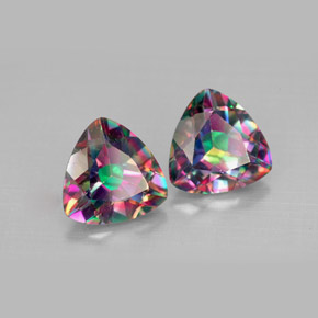 Pedras preciosas de topázio místico multicolorido natural de  ct, trillion, VVS-VS