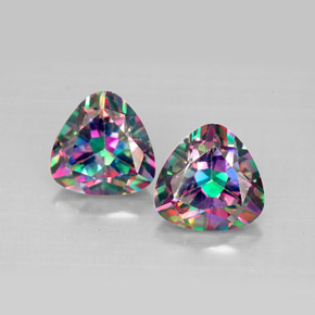 Pedras preciosas de topázio místico multicolorido natural de  ct, trillion, VVS-VS