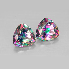 Pedras preciosas de topázio místico multicolorido natural de  ct, trillion, VVS-VS