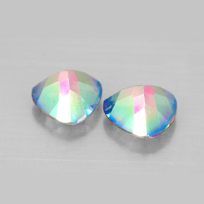 Pedras preciosas de topázio místico multicolorido natural de  ct, trillion, VVS-VS