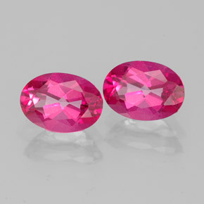 Pedras preciosas de topázio místico laranja framboesa natural de  ct, corte oval, VVS