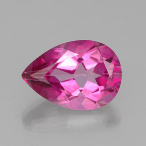 Topázio místico vermelho natural 2,36ct, formato de pêra, VVS