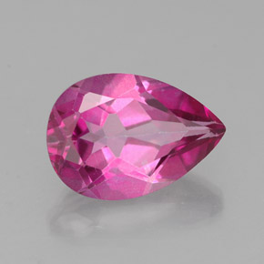 Topázio místico vermelho natural 2,36ct, formato de pêra, VVS