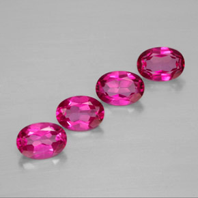 Pedras preciosas de topázio místico vermelho natural de  ct, corte oval, VVS