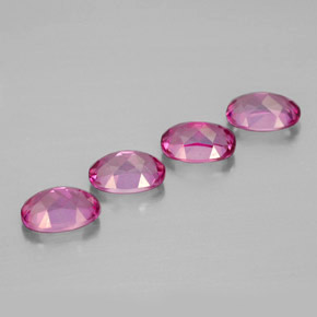 Pedras preciosas de topázio místico vermelho natural de  ct, corte oval, VVS