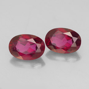 Pedras preciosas de topázio místico vermelho natural de  ct, corte oval, VVS-VS