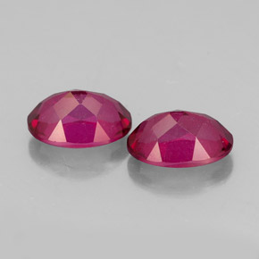 Pedras preciosas de topázio místico vermelho natural de  ct, corte oval, VVS-VS